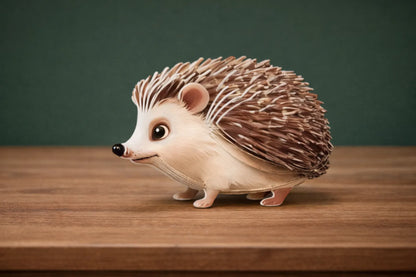 Maquette en bois - Hérisson coloré