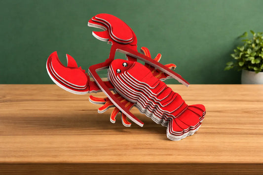Maquette en bois - Homard coloré
