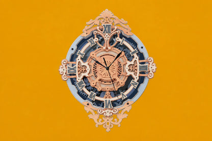 Maquette en bois - Horloge bleue