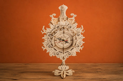 Maquette en bois - Horloge rose des vents