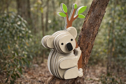 Maquette en bois - Koala coloré