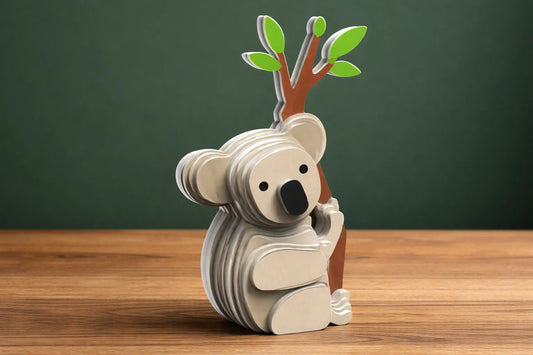 Maquette en bois - Koala coloré