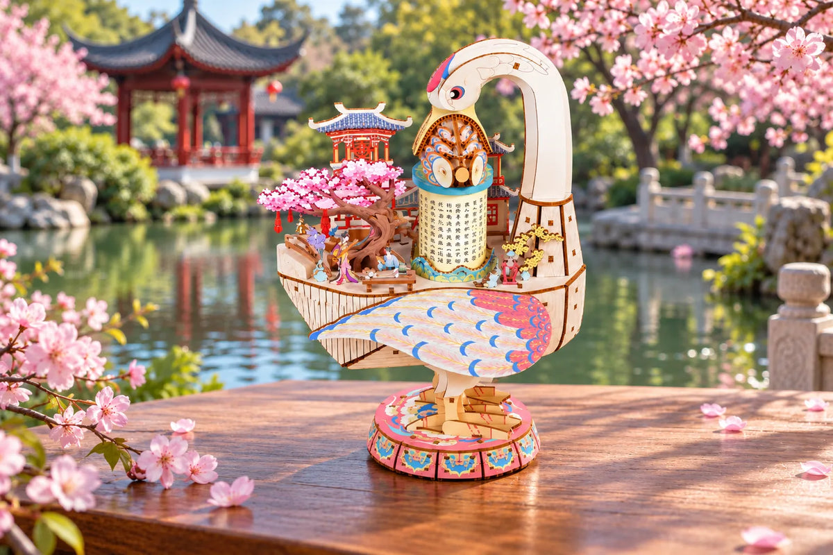 Maquette en bois - L’oie aux pavillons chinois