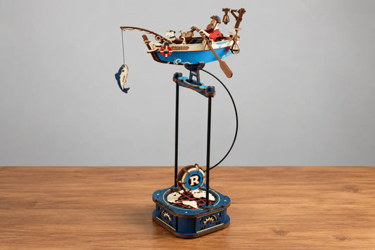 Maquette en bois - La barque du pêcheur à balancier