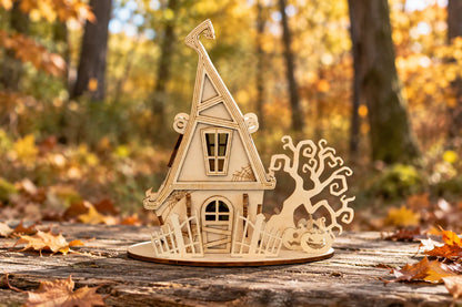 Maquette en bois - La maison hantée d’Halloween
