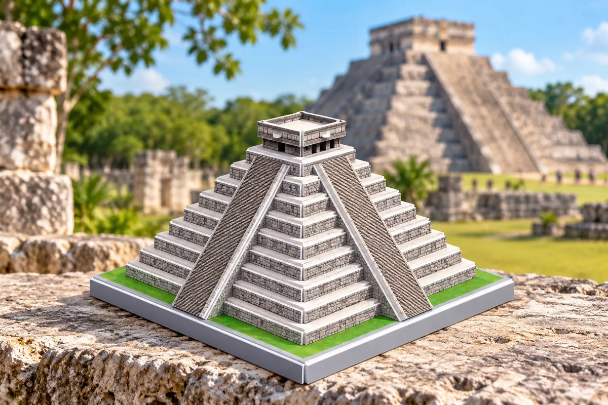 Maquette en bois - La pyramide de Chichén Itzá
