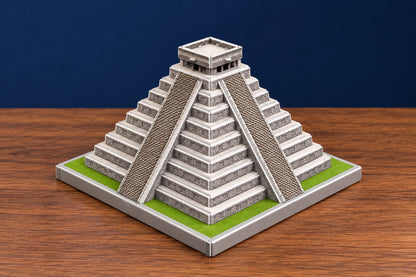 Maquette en bois - La pyramide de Chichén Itzá