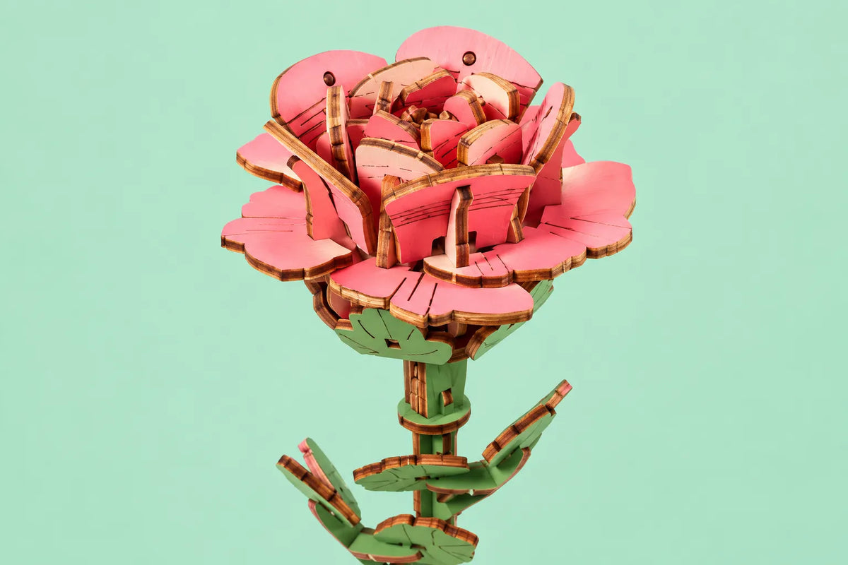 Maquette en bois - La rose ouverte