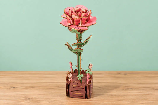 Maquette en bois - La rose ouverte