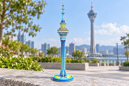 Maquette en bois - La sky tower d'Auckland
