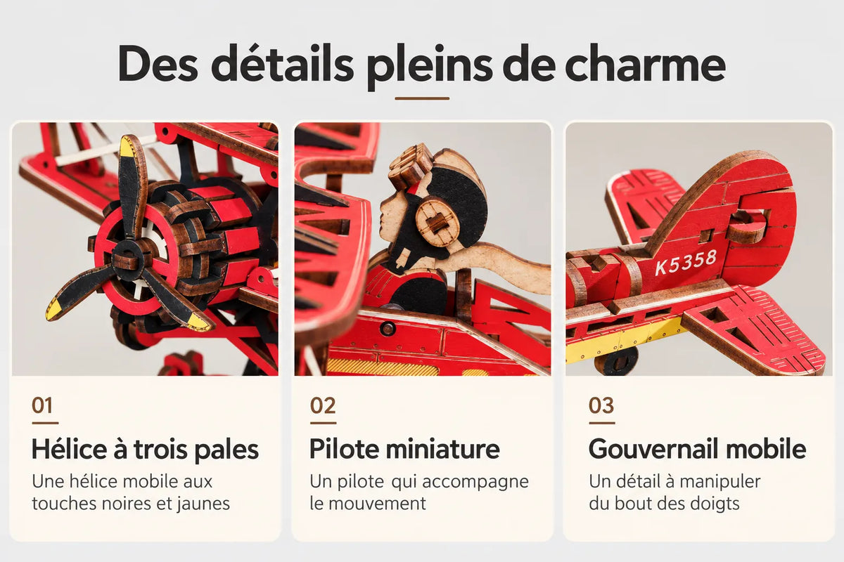 Maquette en bois - Le biplan Gloster Gladiator à balancier