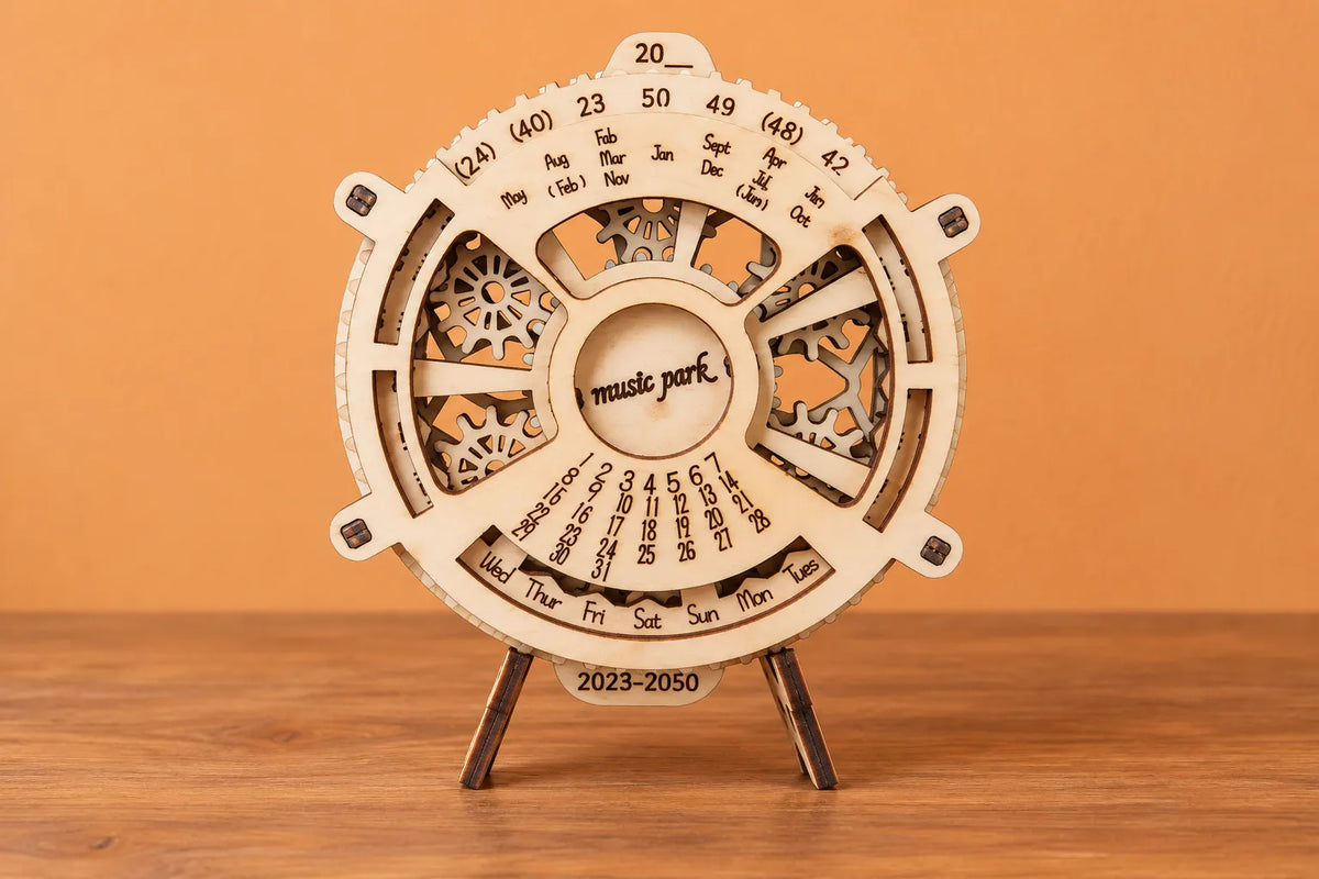 Maquette en bois - Le calendrier perpétuel rotatif