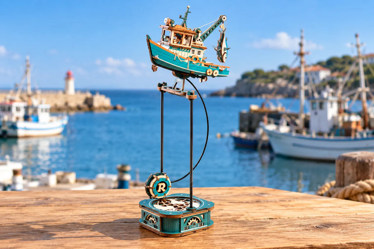 Maquette en bois - Le chalutier à balancier