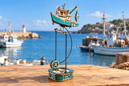 Maquette en bois - Le chalutier à balancier