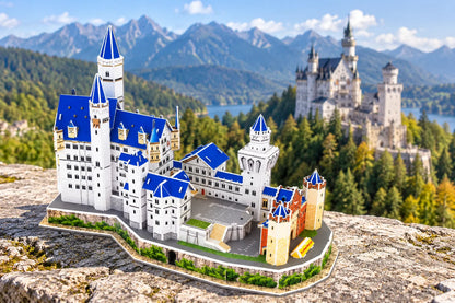 Maquette en bois - Le château de neuschwanstein