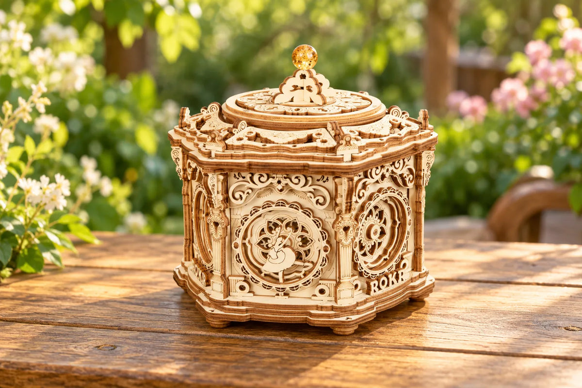 Maquette en bois - Le coffret musical du jardin secret