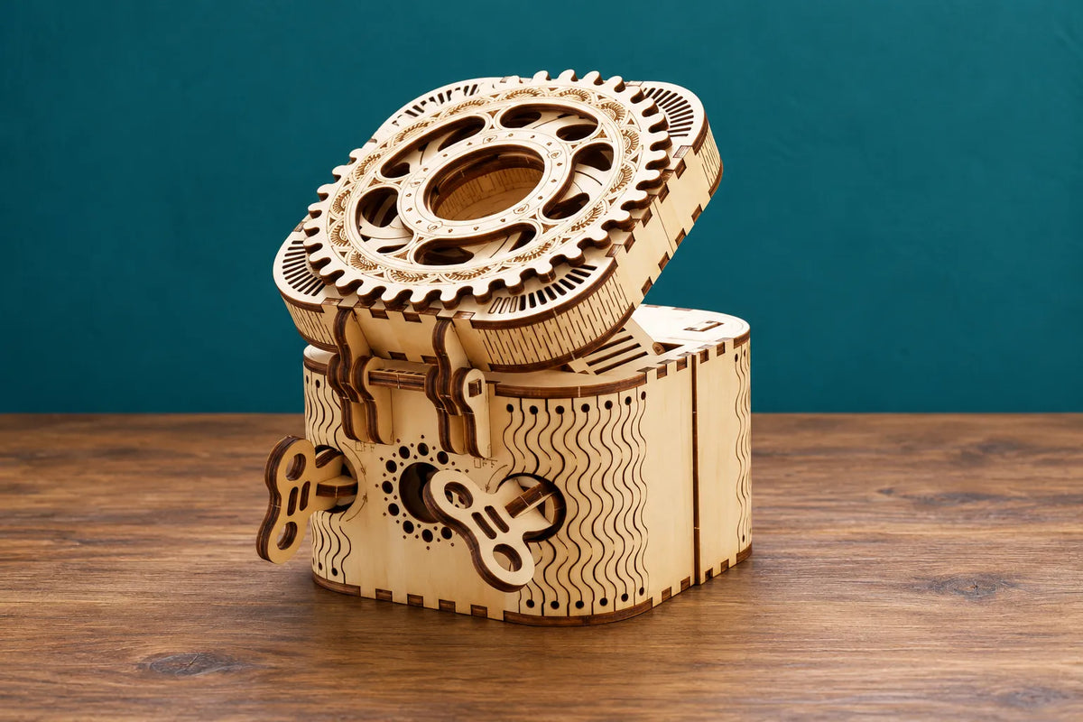 Maquette en bois - Le coffret secret mécanique