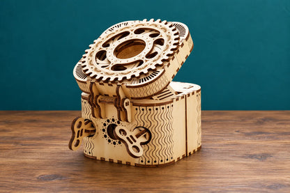 Maquette en bois - Le coffret secret mécanique