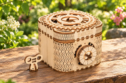 Maquette en bois - Le coffret secret mécanique