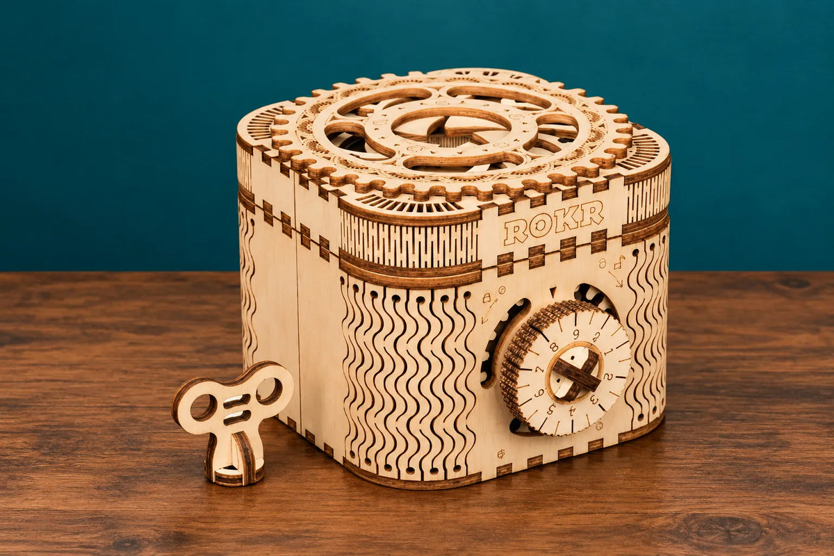 Maquette en bois - Le coffret secret mécanique