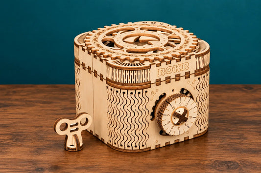 Maquette en bois - Le coffret secret mécanique