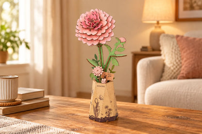 Maquette en bois - Le dahlia