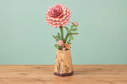 Maquette en bois - Le dahlia