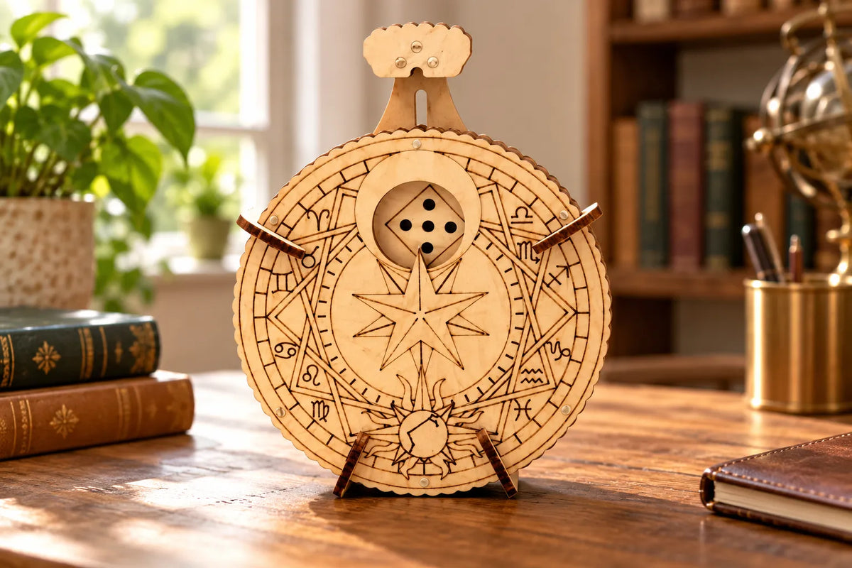 Maquette en bois - Le dé céleste du zodiaque