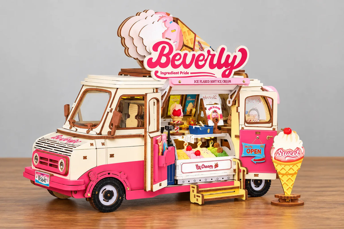 Maquette en bois - Le food truck de glaces