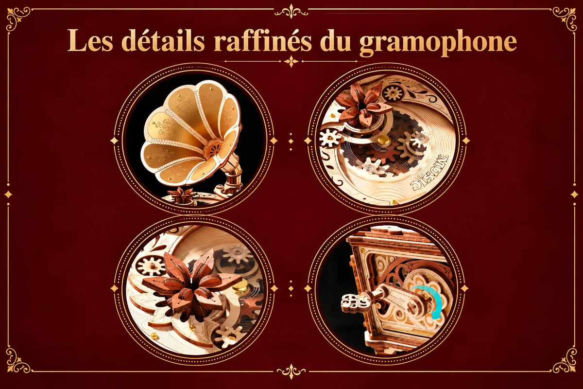 Maquette en bois - Le gramophone boite à musique