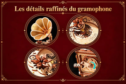 Maquette en bois - Le gramophone boite à musique