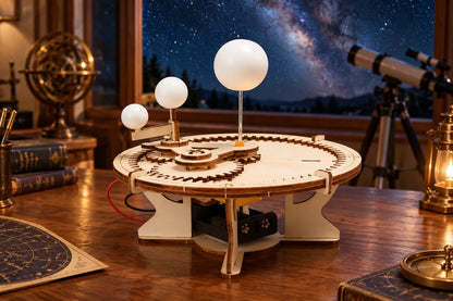 Maquette en bois - Le modèle Soleil, Terre et Lune