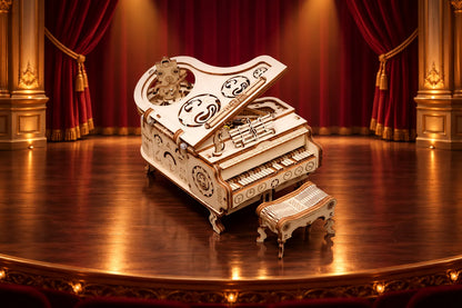 Maquette en bois - Le piano à engrenages