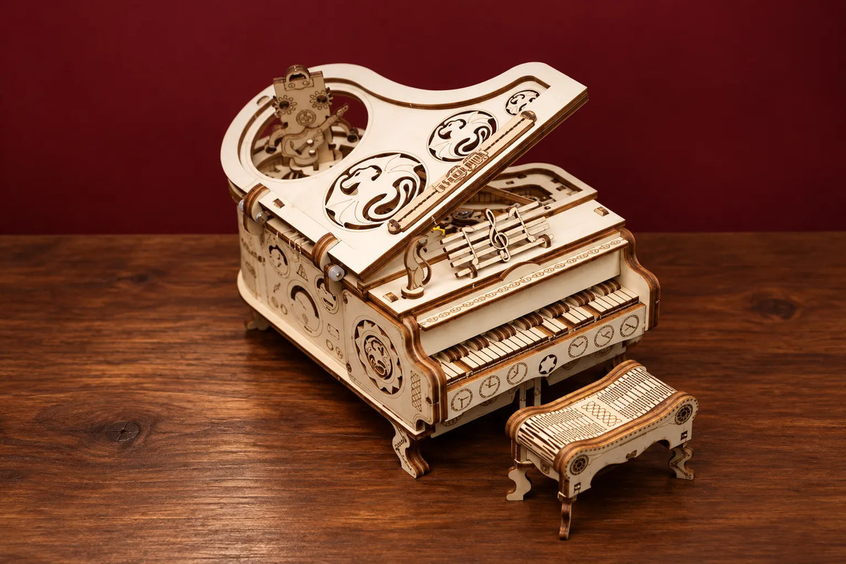 Maquette en bois - Le piano à engrenages