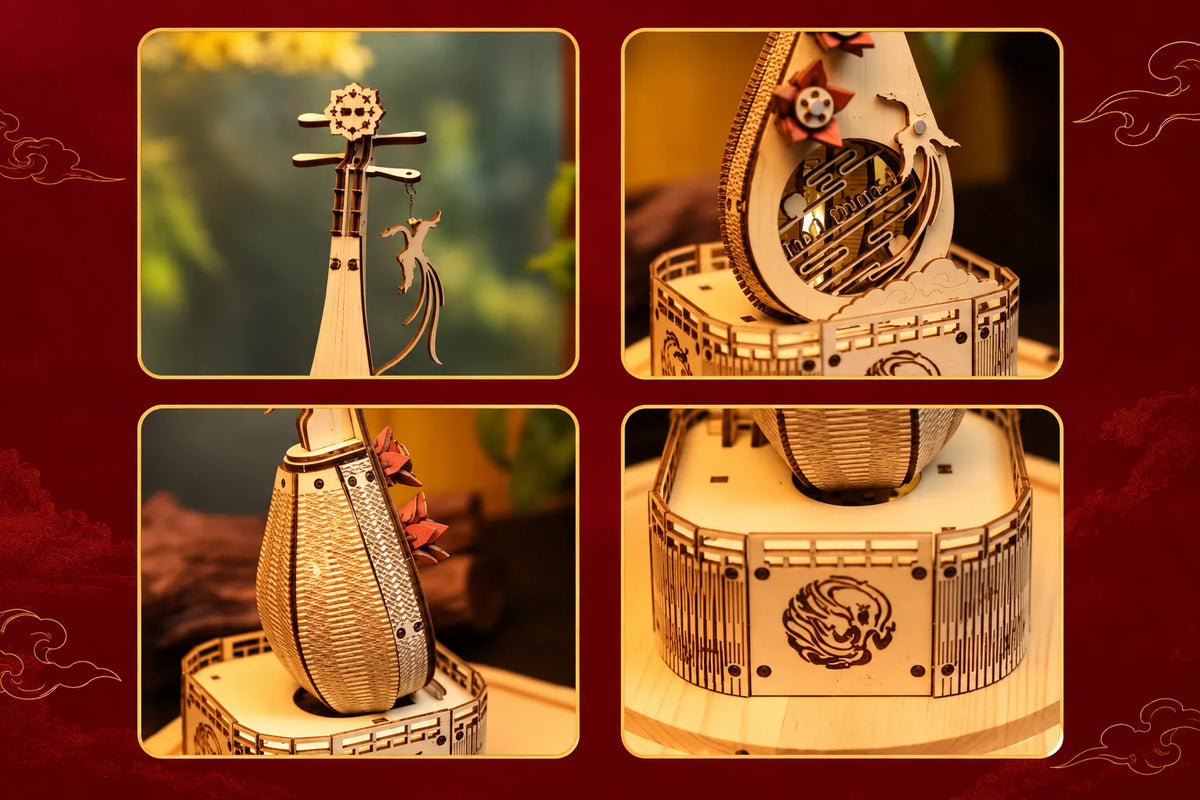 Maquette en bois - Le pipa chinois