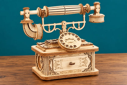 Maquette en bois - Le téléphone vintage à tiroir