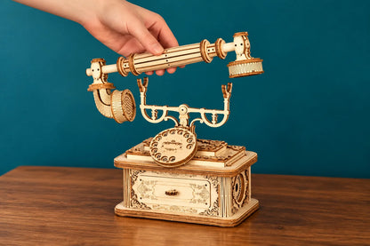 Maquette en bois - Le téléphone vintage à tiroir
