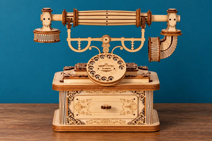 Maquette en bois - Le téléphone vintage à tiroir