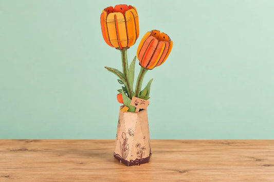Maquette en bois - Les deux tulipes