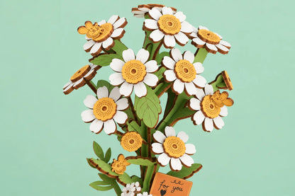 Maquette en bois - Les marguerites