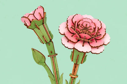 Maquette en bois - Les deux pivoines