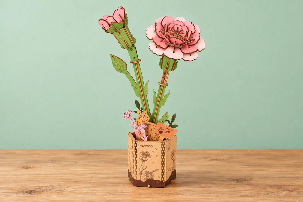 Maquette en bois - Les deux pivoines