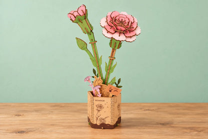 Maquette en bois - Les deux pivoines