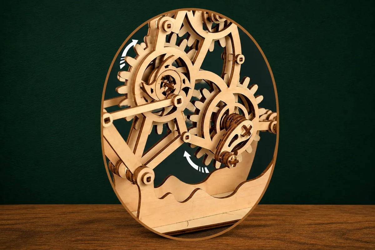 Maquette en bois - Libellule et fleur