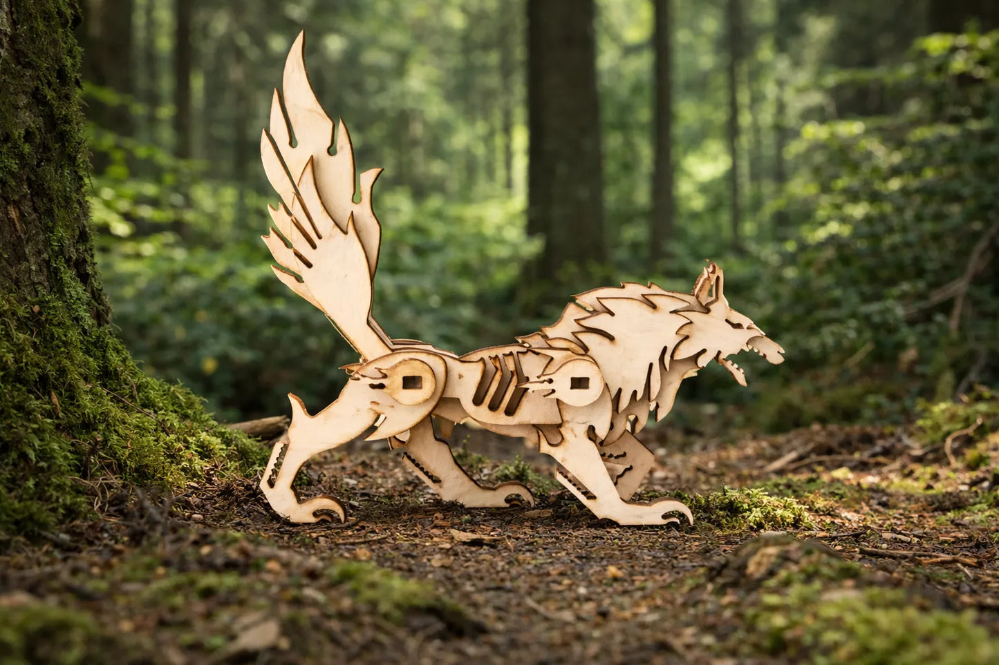 Maquette en bois - Loup