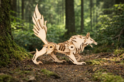 Maquette en bois - Loup