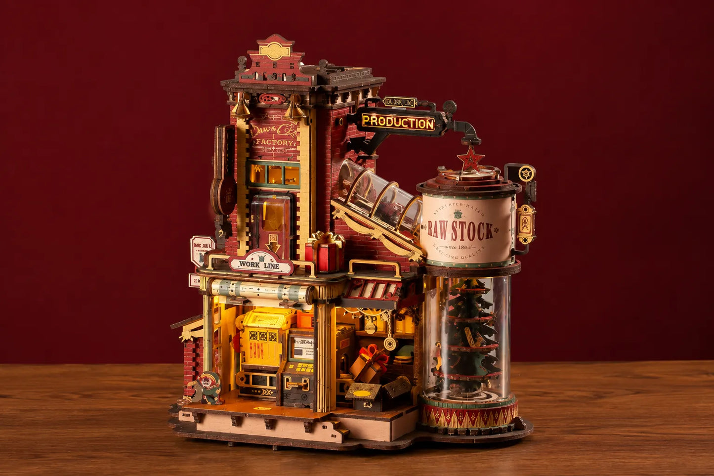 Maquette en bois - Maison à thème, boutique de cadeau de Noël