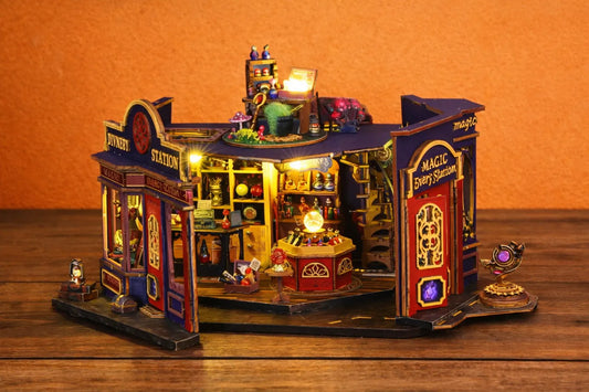 Maquette en bois - Maison à thème, boutique de magie