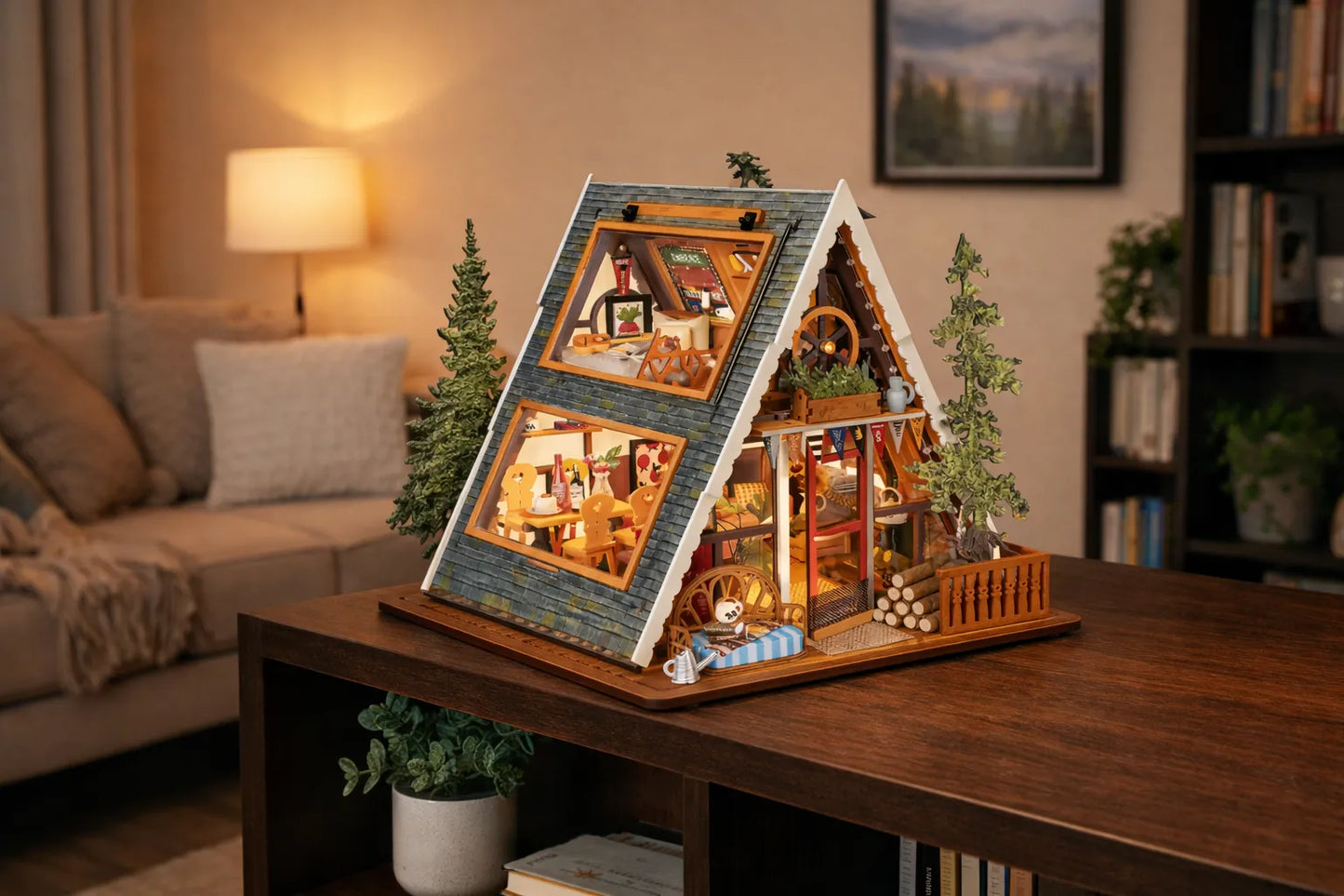 Maquette en bois - Maison à thème, chalet de montagne