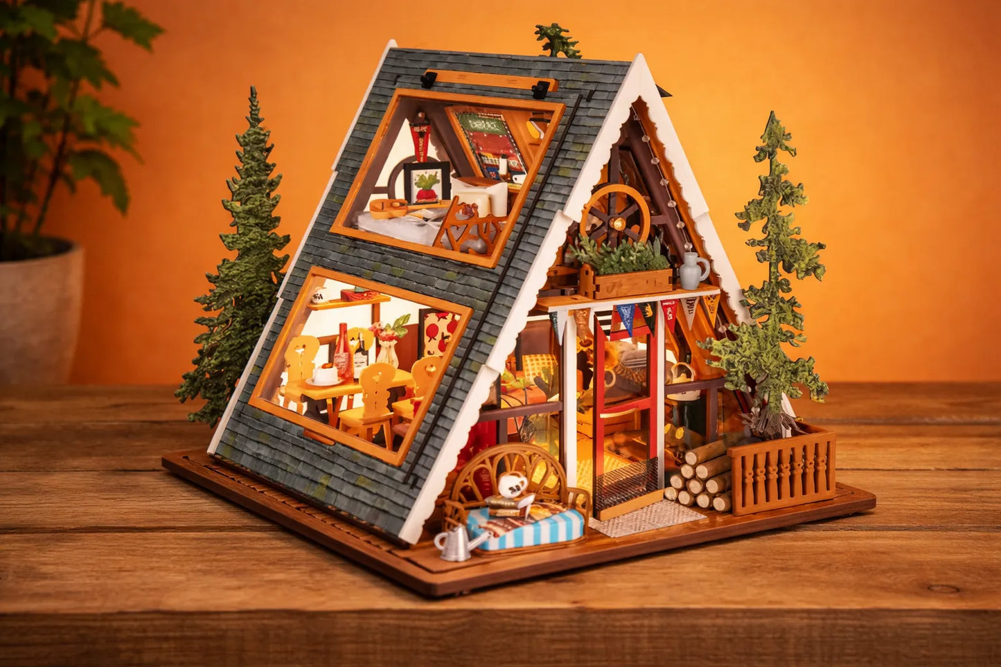 Maquette en bois - Maison à thème, chalet de montagne